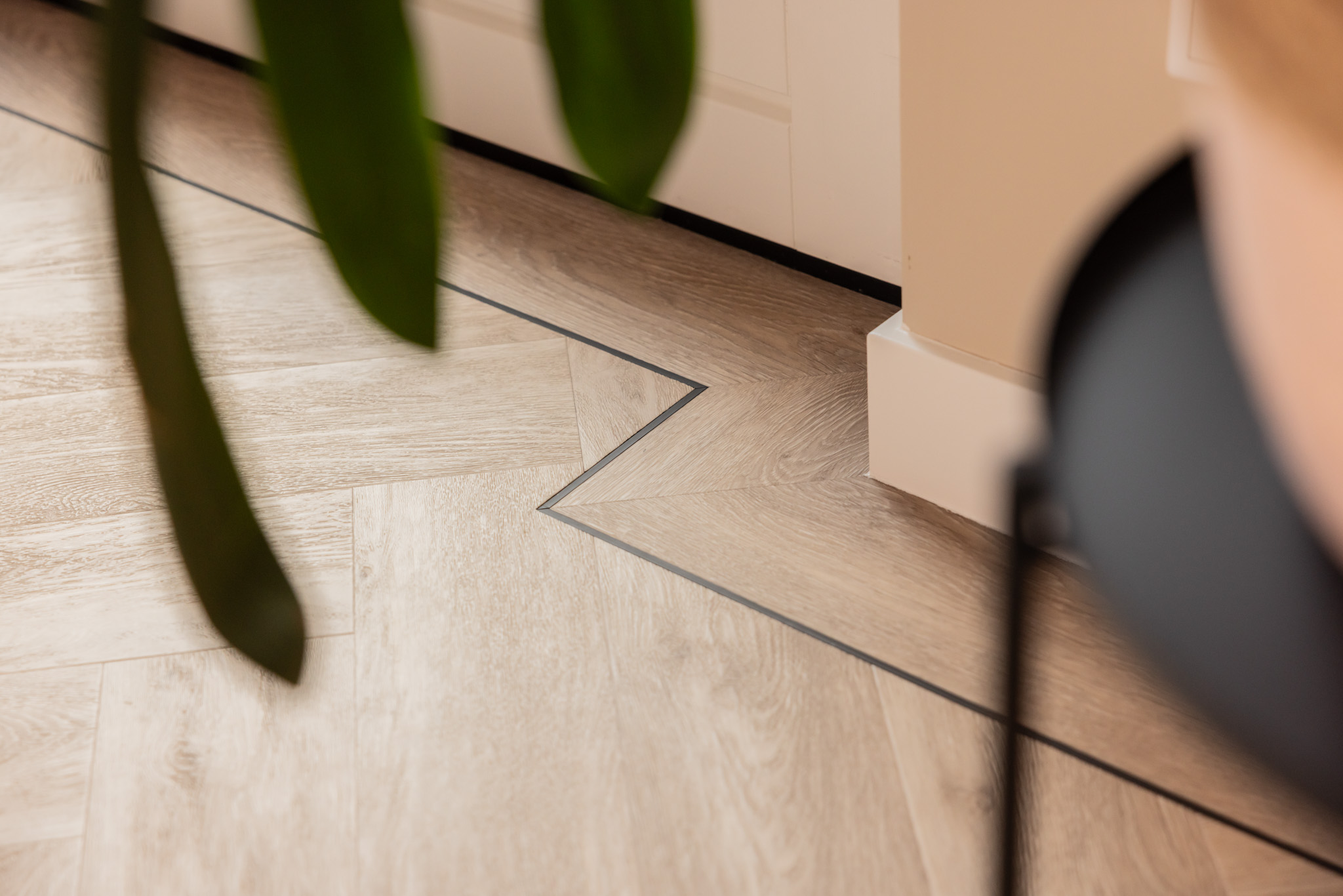 Visgraat met windroos